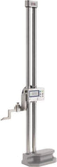 Mitutoyo - 24" Electronic Height Gage - 0.0005, 0.0002" (Switchable) Resolution, Accurate to 0.0015", LCD Display, SPC Data Output - All Tool & Supply