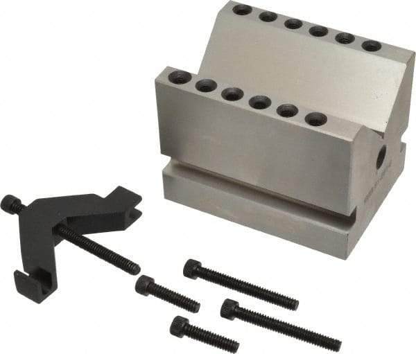 SPI - 2-3/8" Max Capacity, 90° Angle, Hardened Steel V-Block - 3" Long x 4" Wide x 3" High, Sold as Individual - All Tool & Supply