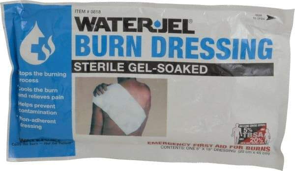 North - 18" Long x 8" Wide, General Purpose Gel Soaked Burn Dressing - White, Nonwoven Bandage - All Tool & Supply