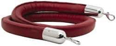 Tensator - 6' Long x 1-1/2" Wide Naugahyde Rope - Red - All Tool & Supply