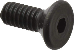 Value Collection - #2-56 UNC Hex Socket Drive, 82° Flat Screw - Alloy Steel, Black Oxide Finish, Fully Threaded, 1/4" OAL - All Tool & Supply