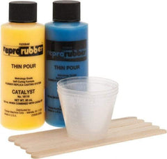 Flexbar - 130 ml Thin Pour Casting Material Kit - Thin Pour, 130 ml Kit, 1 Bottle of Base Material, 1 Bottle of Catalyst, 5 Measuring Cups, 10 Stirring Sticks - All Tool & Supply