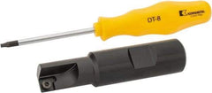 Kennametal - 5/8" Cut Diam, 7.11mm Max Depth of Cut, 3/4" Shank Diam, 3-1/4" OAL, Indexable Square Shoulder End Mill - SDEB 2615. Inserts, Cylindrical Shank, 0° Lead Angle - All Tool & Supply