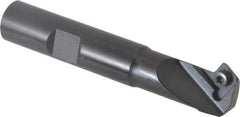 Kennametal - 30° Lead Angle, 0.787" Max Cut Diam, 0.46" Min Cut Diam, 6.6mm Max Depth of Cut, Indexable Chamfer and Angle End Mill - 1 Insert, SDEB 26152 Insert Style, 3" Overall Length, Straight Shank - All Tool & Supply