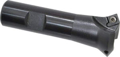 Kennametal - 60° Lead Angle, 1.271" Max Cut Diam, 3/4" Min Cut Diam, 3.45mm Max Depth of Cut, Indexable Chamfer and Angle End Mill - 2 Inserts, SDEB 26152 Insert Style, 3-1/4" Overall Length, Straight Shank - All Tool & Supply