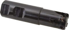 Kennametal - 1" Cut Diam, 0.357" Max Depth of Cut, 1" Shank Diam, 101.6mm OAL, Indexable Square Shoulder End Mill - AD.T 1035 Inserts, Weldon Shank, 0° Lead Angle, Through Coolant - All Tool & Supply