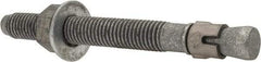 Made in USA - 5/8" Diam, 5/8" Drill, 6" OAL, Wedge Expansion Concrete Anchor - Grade 5 Steel, Galvanized Finish, Hex Nut Head, Hex Drive, 4-1/8" Thread Length - All Tool & Supply