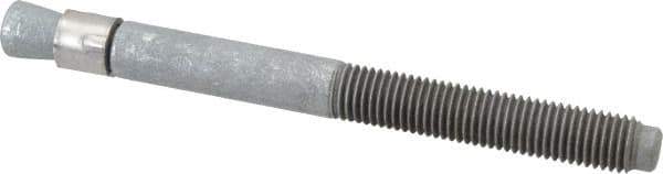 Value Collection - 3/4" Diam, 3/4" Drill, 8-1/2" OAL, 1-1/4" Min Embedment Wedge Expansion Concrete Anchor - Grade 5 Steel, Galvanized Finish, Hex Nut Head, Hex Drive, 4" Thread Length - All Tool & Supply