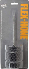 Brush Research Mfg. - 2-1/4" Bore Diam, 180 Grit, Silicon Carbide Flexible Hone - Extra Fine, 8" OAL - All Tool & Supply