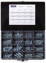 Value Collection - 384 Piece Steel Carriage Bolt - 1/4-20 to 1/2-13 Thread, Zinc Plated - All Tool & Supply