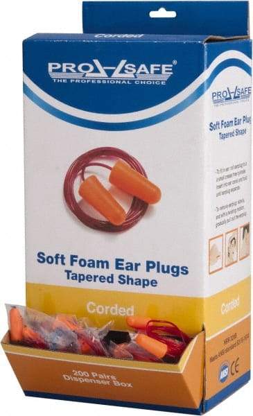 PRO-SAFE - Disposable, Corded, 32 dB Earplugs - Orange - All Tool & Supply