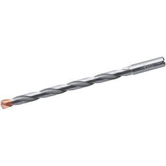 Walter-Titex - 16mm, 140° Point, Spiral Flute, Solid Carbide Taper Length Drill Bit - Double Point Finish, 208mm Flute Length, 260mm OAL, Series A6589DPP - All Tool & Supply