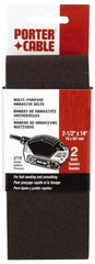 Porter-Cable - 2-1/2" Wide x 14" OAL, 60 Grit, Aluminum Oxide Abrasive Belt - Aluminum Oxide, Medium, Coated, X Weighted Cloth Backing - All Tool & Supply