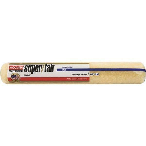 Wooster Brush - 1/2" Nap, 18" Wide Paint Roller - Semi-Rough Texture, Synthetic Knit - All Tool & Supply