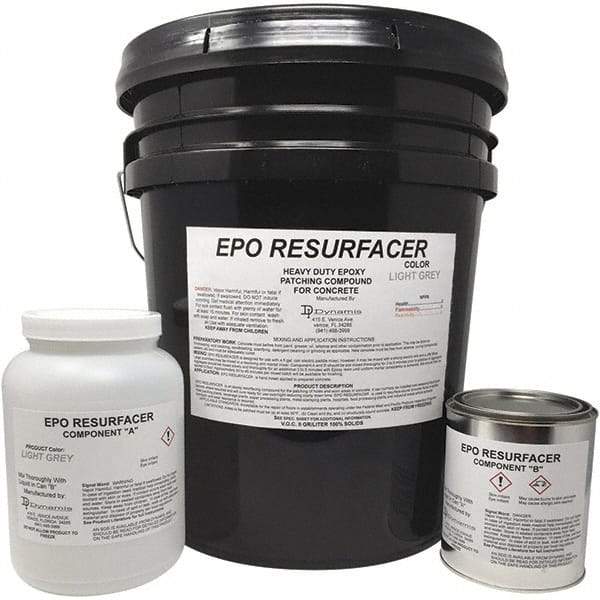 Made in USA - 50 Lb Concrete Repair/Resurfacing - Light Gray, 25 Sq Ft Coverage, Epoxy Resin - All Tool & Supply