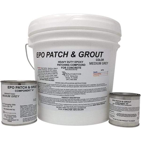 Made in USA - 2 Gal Concrete Repair/Resurfacing - Medium Gray, 25 Sq Ft Coverage, Epoxy Resin - All Tool & Supply