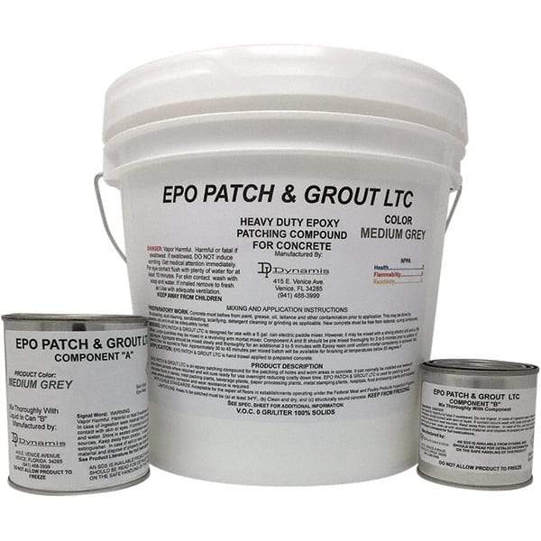 Made in USA - 2 Gal Concrete Repair/Resurfacing - Medium Gray, 25 Sq Ft Coverage, Epoxy Resin - All Tool & Supply