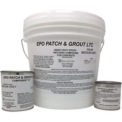 Made in USA - 2 Gal Concrete Repair/Resurfacing - Medium Gray, 25 Sq Ft Coverage, Epoxy Resin - All Tool & Supply