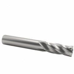 Kennametal - 1/2", 3 Flute, Single End, Solid Carbide, 0.03" Corner Radius End Mill - 3" OAL, 37° Helix, Right Hand Flute, 1-1/4" LOC, Right Hand Cut - All Tool & Supply