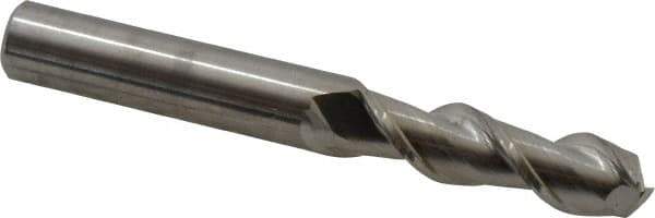 Kennametal - 1/2", 2 Flute, Single End, Solid Carbide, 0.03" Corner Radius End Mill - 4" OAL, 45° Helix, Right Hand Flute, 1-1/2" LOC, Right Hand Cut - All Tool & Supply