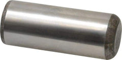 Made in USA - 1" Diam x 2-1/2" Pin Length Grade 8 Alloy Steel Standard Dowel Pin - Bright Finish, C 47-58 & C 60 (Surface) Hardness, 117,800 Lb (Single Shear), 235,600 Lb (Double Shear) Breaking Strength, 1 Beveled & 1 Rounded End - All Tool & Supply