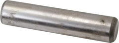 Made in USA - 1" Diam x 4-1/2" Pin Length Grade 8 Alloy Steel Standard Dowel Pin - Bright Finish, C 47-58 & C 60 (Surface) Hardness, 117,800 Lb (Single Shear), 235,600 Lb (Double Shear) Breaking Strength, 1 Beveled & 1 Rounded End - All Tool & Supply