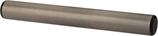 Made in USA - 3/8" Diam x 3" Pin Length Grade 8 Alloy Steel Standard Dowel Pin - Bright Finish, C 47-58 & C 60 (Surface) Hardness, 16,550 Lb (Single Shear), 33,100 Lb (Double Shear) Breaking Strength, 1 Beveled & 1 Rounded End - All Tool & Supply