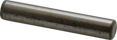 Made in USA - 7/16" Diam x 2-1/2" Pin Length Grade 8 Alloy Steel Standard Dowel Pin - Bright Finish, C 47-58 & C 60 (Surface) Hardness, 22,550 Lb (Single Shear), 45,100 Lb (Double Shear) Breaking Strength, 1 Beveled & 1 Rounded End - All Tool & Supply