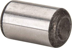 Made in USA - 5/8" Diam x 1" Pin Length Grade 8 Alloy Steel Standard Dowel Pin - Bright Finish, C 47-58 & C 60 (Surface) Hardness, 46,000 Lb (Single Shear), 92,000 Lb (Double Shear) Breaking Strength, 1 Beveled & 1 Rounded End - All Tool & Supply