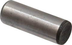 Made in USA - 5/8" Diam x 1-3/4" Pin Length Grade 8 Alloy Steel Standard Dowel Pin - Bright Finish, C 47-58 & C 60 (Surface) Hardness, 46,000 Lb (Single Shear), 92,000 Lb (Double Shear) Breaking Strength, 1 Beveled & 1 Rounded End - All Tool & Supply