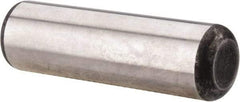 Made in USA - 3/4" Diam x 2-1/2" Pin Length Grade 8 Alloy Steel Standard Dowel Pin - Bright Finish, C 47-58 & C 60 (Surface) Hardness, 132,400 Lb (Double Shear), 66,200 Lb (Single Shear) Breaking Strength, 1 Beveled & 1 Rounded End - All Tool & Supply