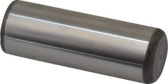 Made in USA - 7/8" Diam x 2-1/2" Pin Length Grade 8 Alloy Steel Standard Dowel Pin - Bright Finish, C 47-58 & C 60 (Surface) Hardness, 180,400 Lb (Double Shear), 90,200 Lb (Single Shear) Breaking Strength, 1 Beveled & 1 Rounded End - All Tool & Supply