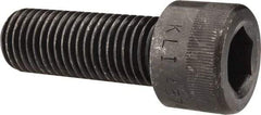 Made in USA - 1-8 UNC Hex Socket Drive, Socket Cap Screw - Alloy Steel, Black Oxide Finish, Fully Threaded, 2-3/4" Length Under Head - All Tool & Supply