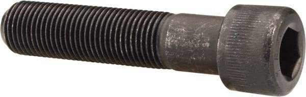 Made in USA - 1-8 UNC Hex Socket Drive, Socket Cap Screw - Alloy Steel, Black Oxide Finish, Partially Threaded, 4-1/4" Length Under Head - All Tool & Supply