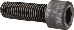 Made in USA - 1-1/8 - 7 UNC Hex Socket Drive, Socket Cap Screw - Alloy Steel, Black Oxide Finish, Fully Threaded, 3-1/2" Length Under Head - All Tool & Supply