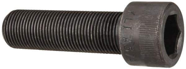 Made in USA - 7/8-14 UNF Hex Socket Drive, Socket Cap Screw - Alloy Steel, Black Oxide Finish, Fully Threaded, 3" Length Under Head - All Tool & Supply