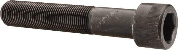 Made in USA - 7/8-14 UNF Hex Socket Drive, Socket Cap Screw - Alloy Steel, Black Oxide Finish, Partially Threaded, 5" Length Under Head - All Tool & Supply