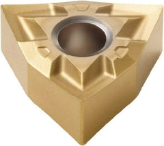 Seco - WNGP432 MF1 Grade TS2000 Carbide Turning Insert - TiAlN/TiN Finish, 80° Trigon, 1/2" Inscr Circle, 3/16" Thick, 1/32" Corner Radius - All Tool & Supply