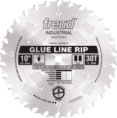 Freud - 10" Diam, 5/8" Arbor Hole Diam, 30 Tooth Wet & Dry Cut Saw Blade - Carbide-Tipped, Standard Round Arbor - All Tool & Supply