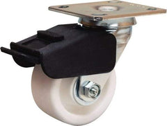 Hamilton - 4" Diam x 2" Wide x 5-5/8" OAH Top Plate Mount Swivel Caster - Polyolefin, 550 Lb Capacity, Delrin Bearing, 4 x 4-1/2" Plate - All Tool & Supply