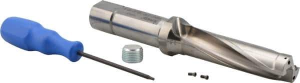 Iscar - 3-3/4" Max Drill Depth, 4xD, 0.937" Diam, Indexable Insert Drill - 1" Shank Diam, Whistle Notch Shank - All Tool & Supply