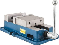 Interstate - 6" Jaw Width, 5-29/32" Jaw Opening Capacity, Horizontal Stationary Machine Vise - Manual Operation, 7,875 Lb Capacity, 1 Station, 16.85" Long x 4.72" High x 1-1/2" Deep, 1-1/2" Jaw Height, Cast Iron - All Tool & Supply