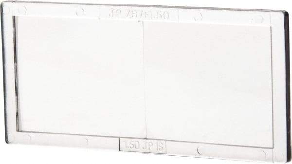 Jackson Safety - 4-1/4" Wide x 2" High, Plastic Magnifier Plate - Clear, Horizontal Mount - All Tool & Supply