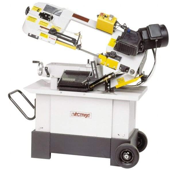 Vectrax - 7 x 10-1/2" Manual Combo Horizontal & Vertical Bandsaw - 1 Phase, 45° Vise Angle of Rotation, 1 hp, 240 Volts, Geared Head Drive - All Tool & Supply