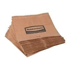 Rubbermaid - Brown, Waxed Kraft Paper, Wax-Lined Hazardous Waste Paper Bag - 3-3/4" Wide x 9 7/8" High - All Tool & Supply