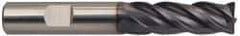 Guhring - 1/4", 4 Flute, Single End, Solid Carbide, 0.015" Corner Radius End Mill - 2-1/2" OAL, 35/38° Helix, Right Hand Flute, 3/4" LOC, Right Hand Cut - All Tool & Supply