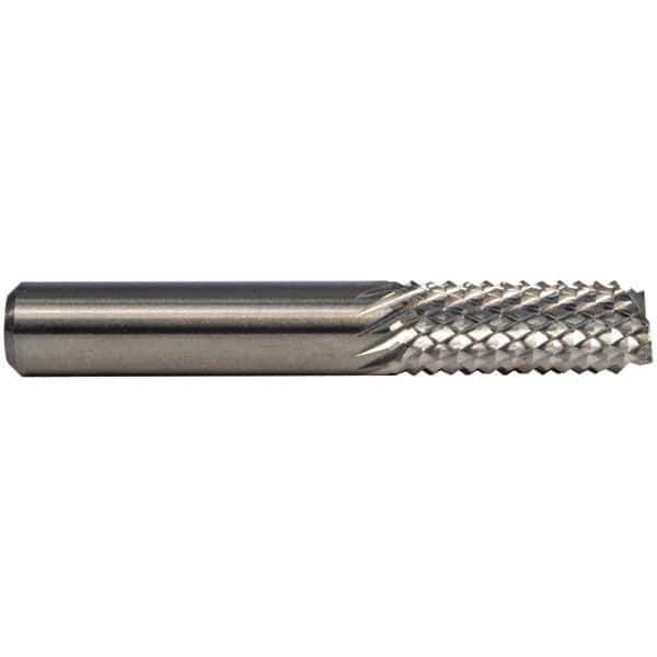 M.A. Ford - 1/8" Diam, 1/2" LOC, End Mill End, Solid Carbide Diamond Pattern Router Bit - Right Hand Cut, 1-1/2" OAL, 1/8" Shank Diam, Use on Phenolic Epoxy, Non-Ferrous Materials, Abrasive Materials - All Tool & Supply
