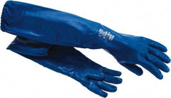 Honeywell - 26" Long, Nitrile Chemical Resistant Gloves - Blue - All Tool & Supply