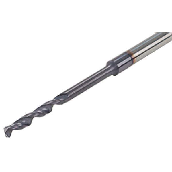 Iscar - 0.9mm 140° Solid Carbide Jobber Drill - TiAlN Finish, Right Hand Cut, Spiral Flute, Straight Shank, 46mm OAL, Standard Point - All Tool & Supply