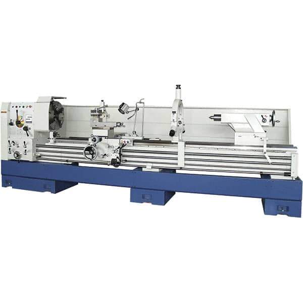 Summit - 30" Swing, 80" Between Centers, 120 Volt, Triple Phase Toolroom Lathe - 5MT Taper, 15 hp, 11 to 700 RPM, 9-1/8" Bore Diam, 58" Deep x 66" High x 164" Long - All Tool & Supply